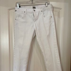 White Frame Emerson Slim Boyfriend Jeans